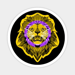 illustrated LION PRIDE series ( Intersex pride flag ) Magnet